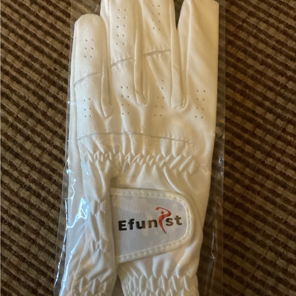Efunist White Golf Glove - Right Hand